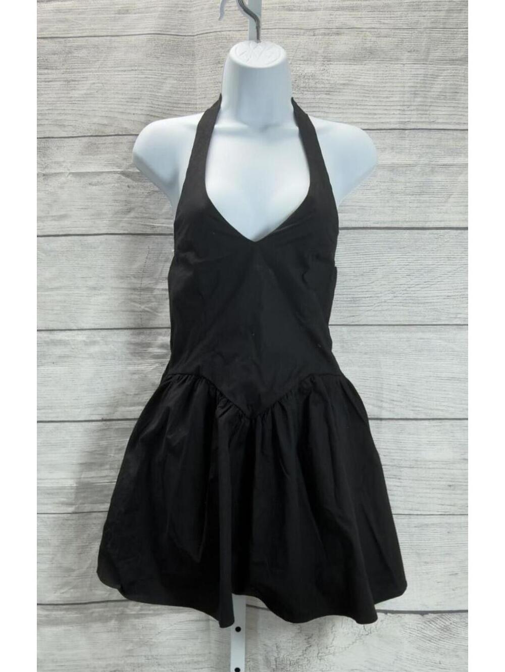 Wild Fable Black Basque Waist Halter Mini Dress Women Size XS